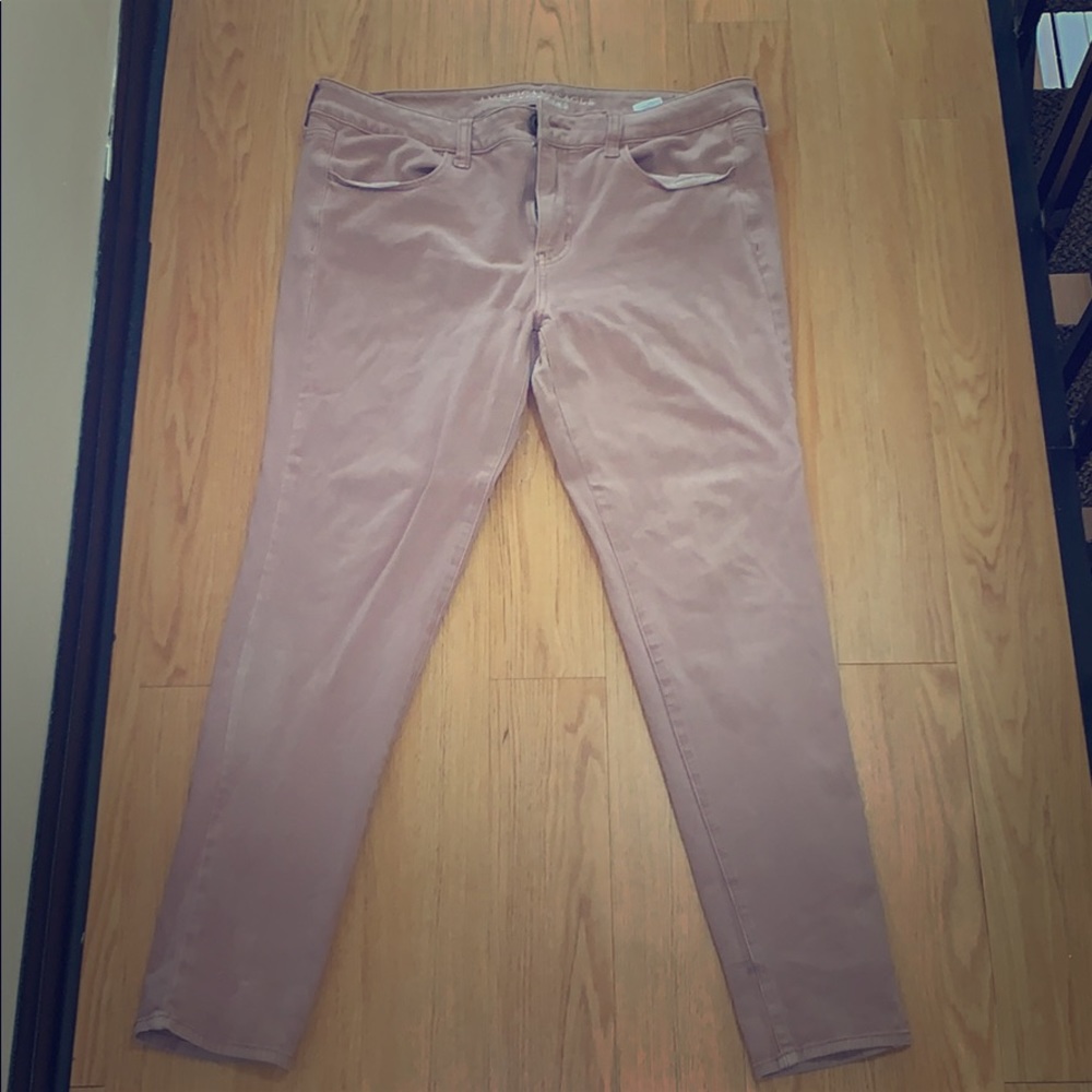 American Eagle Light Pink Stretch Jeans